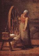 Jean Francois Millet The woman weaving the sweater china oil painting reproduction